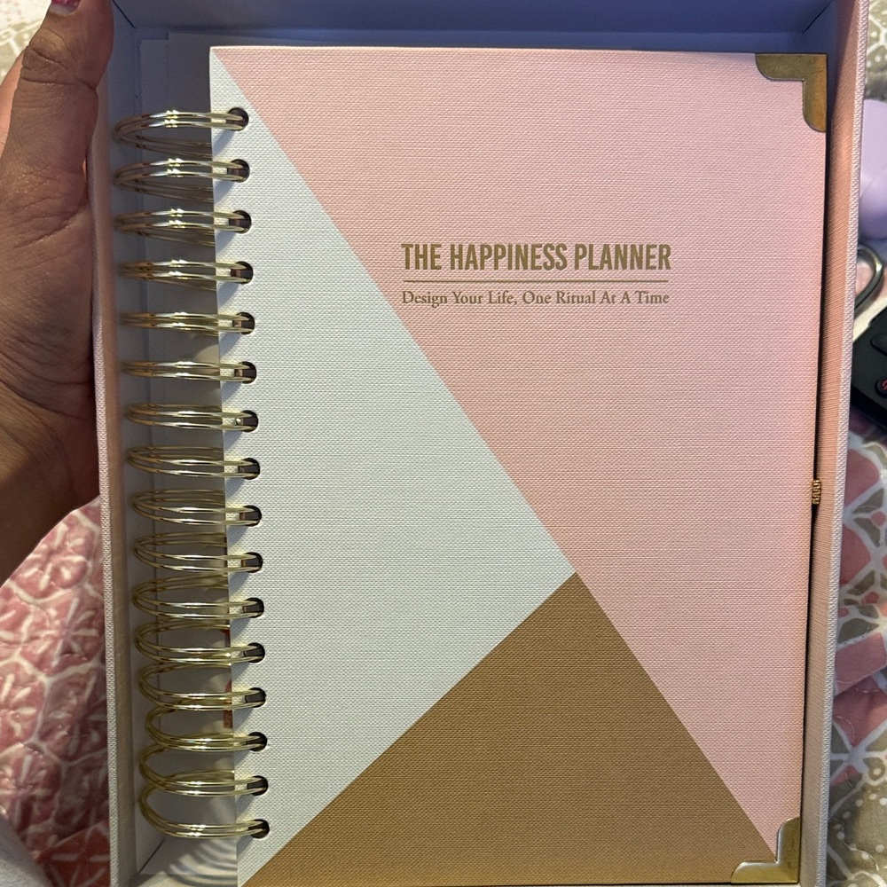 Pink and Gold Happiness Planner